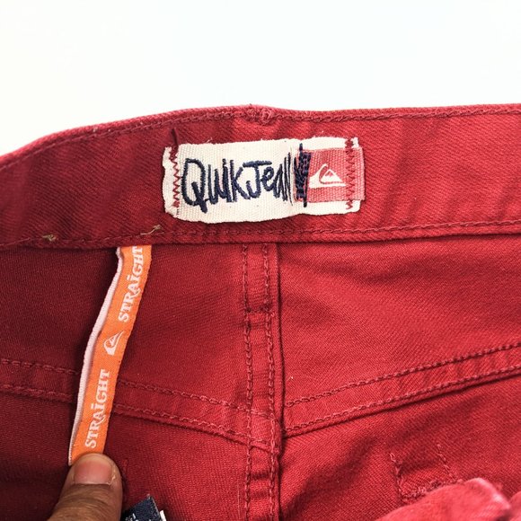 QuikJean Quiksilver Red Slim Fit Straight Leg Jean - Picture 5 of 12